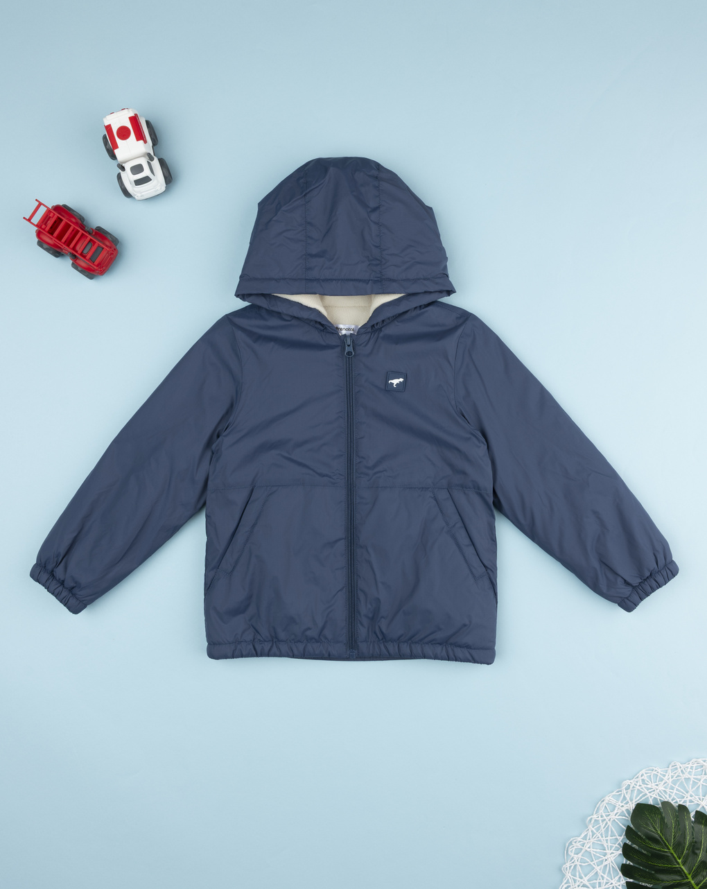 Giubbino bimbo blu materiale riciclato