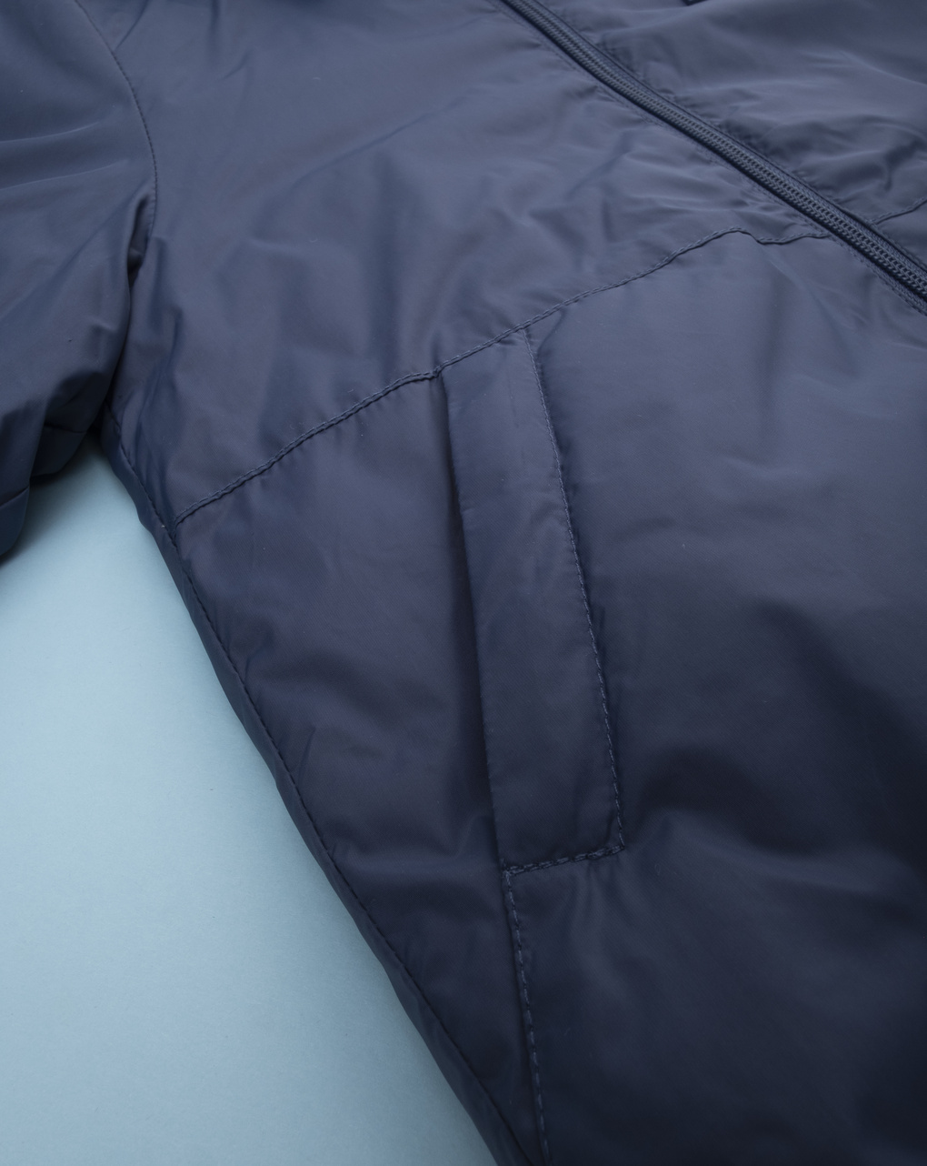 Giubbino bimbo blu materiale riciclato