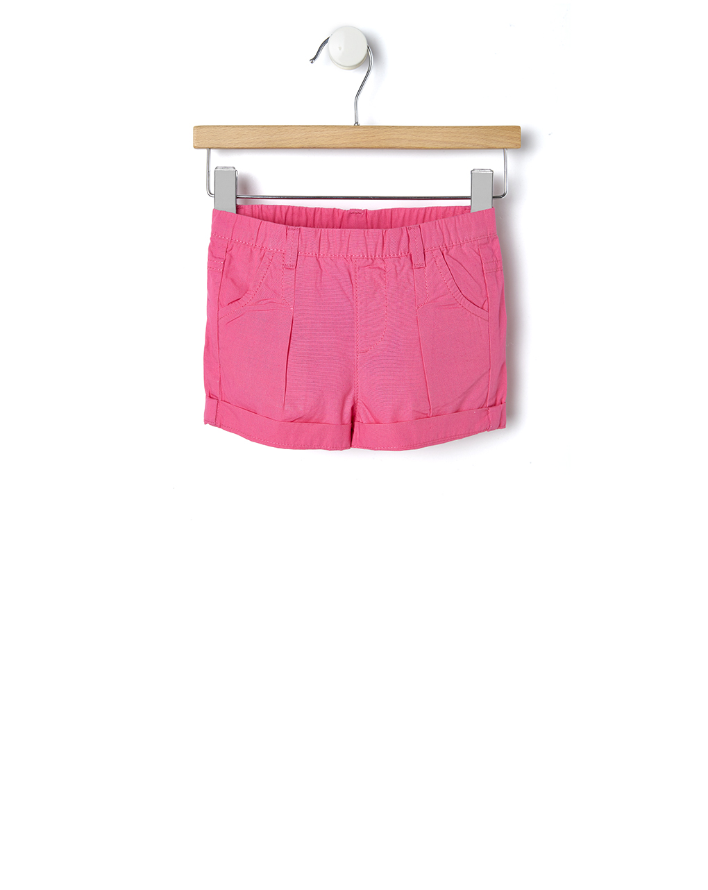 Pantaloncini in popeline fucsia