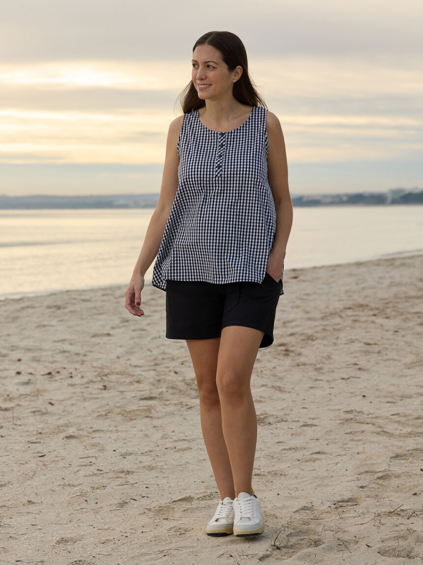 Short premaman neri con fusciacca