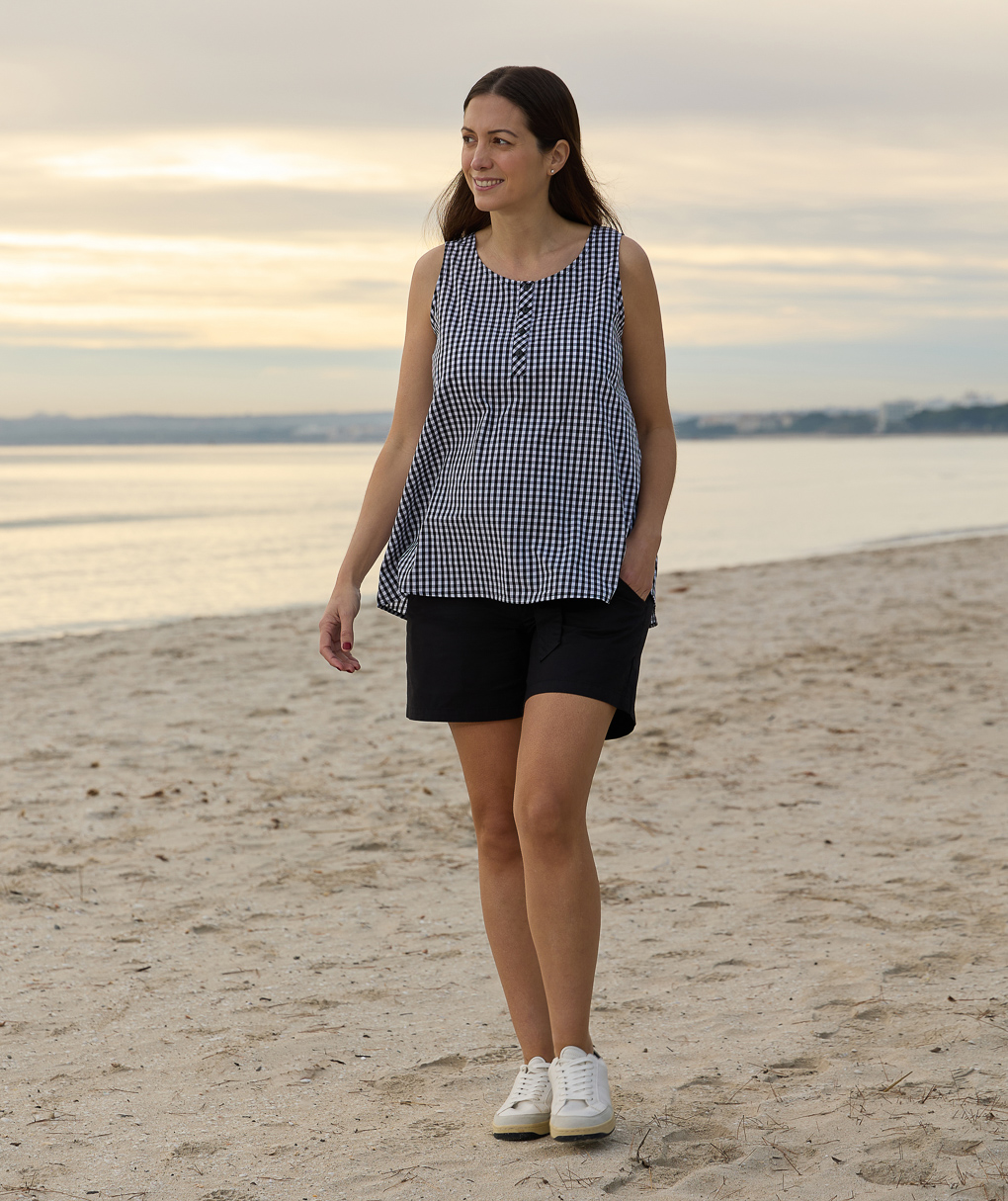 Short premaman neri con fusciacca