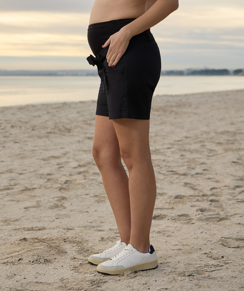 Short premaman neri con fusciacca