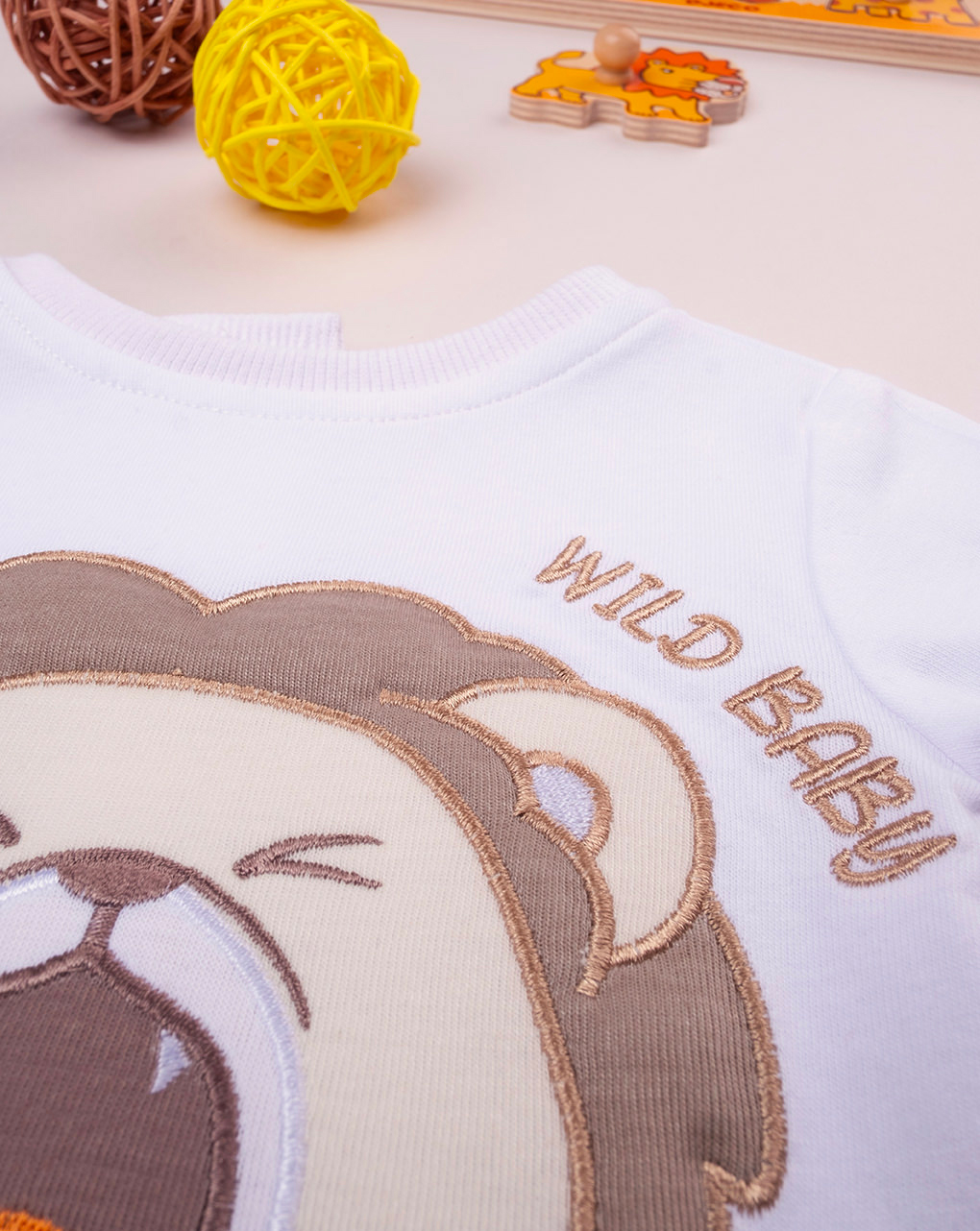 Completo bimbo bianco/beige organic cotton