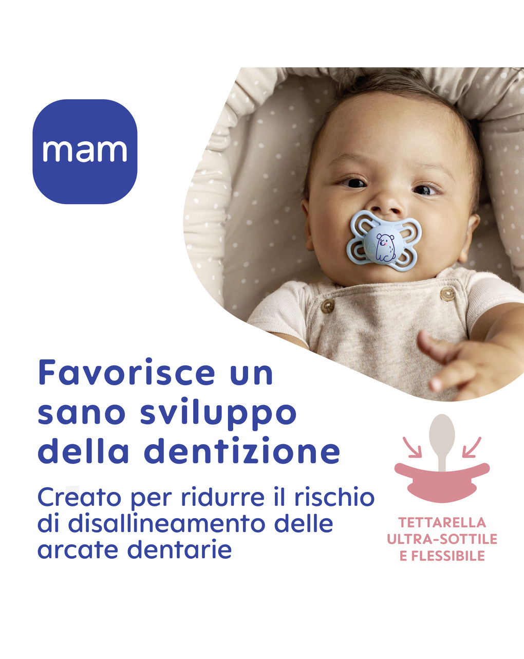 Succhietto perfect start confezione doppia 0-2 mesi - azzurro - mam