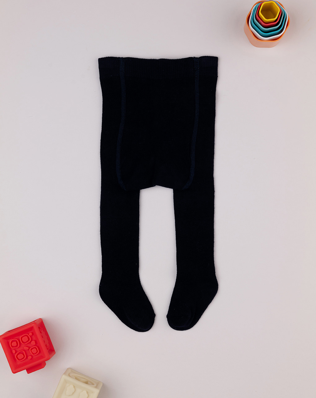Collant in cotone blu