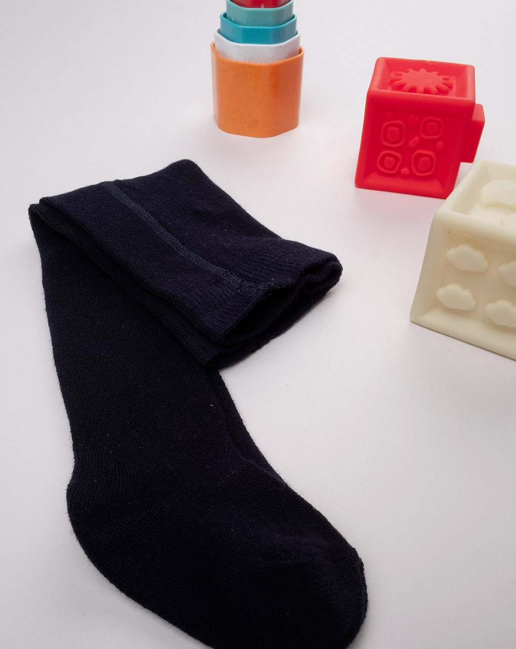 Collant in cotone blu
