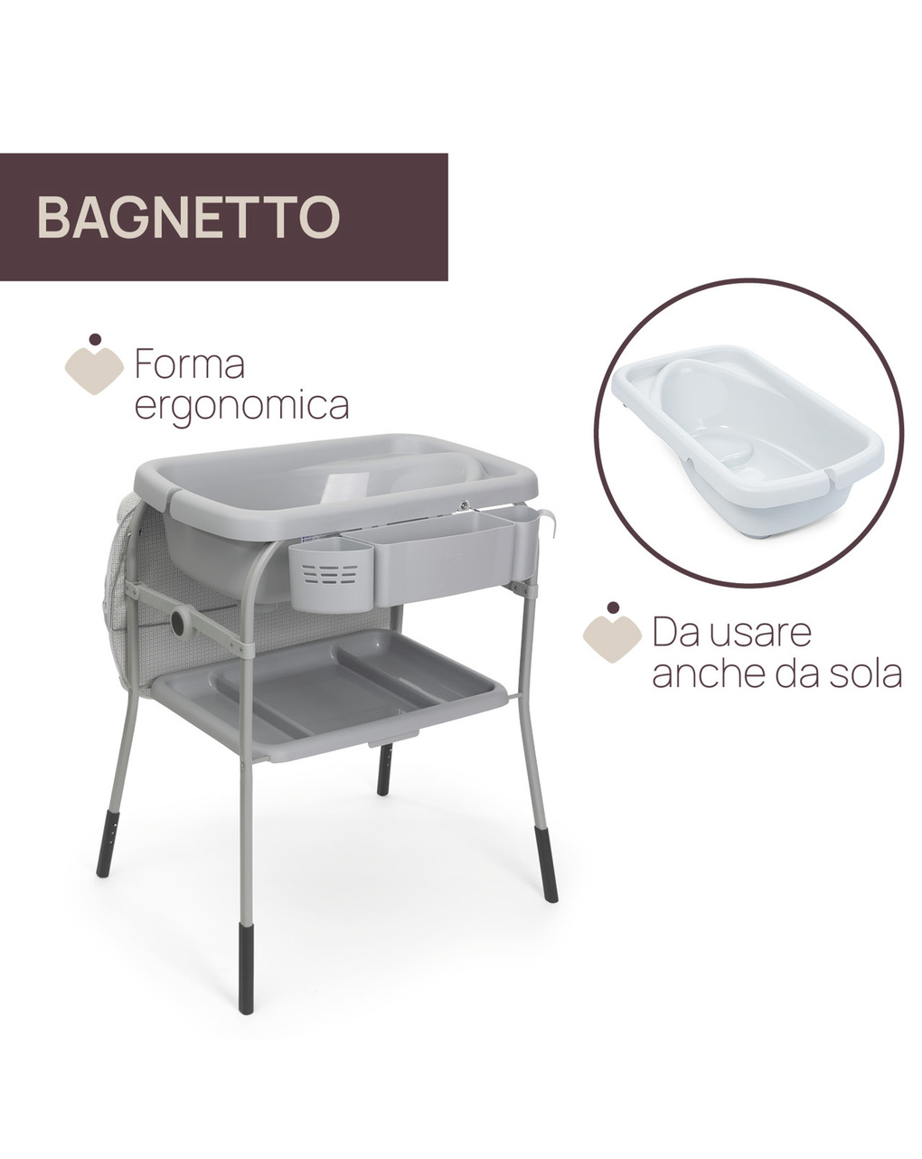 Bagnetto fasciatoio completo cuddle&bubble - chicco