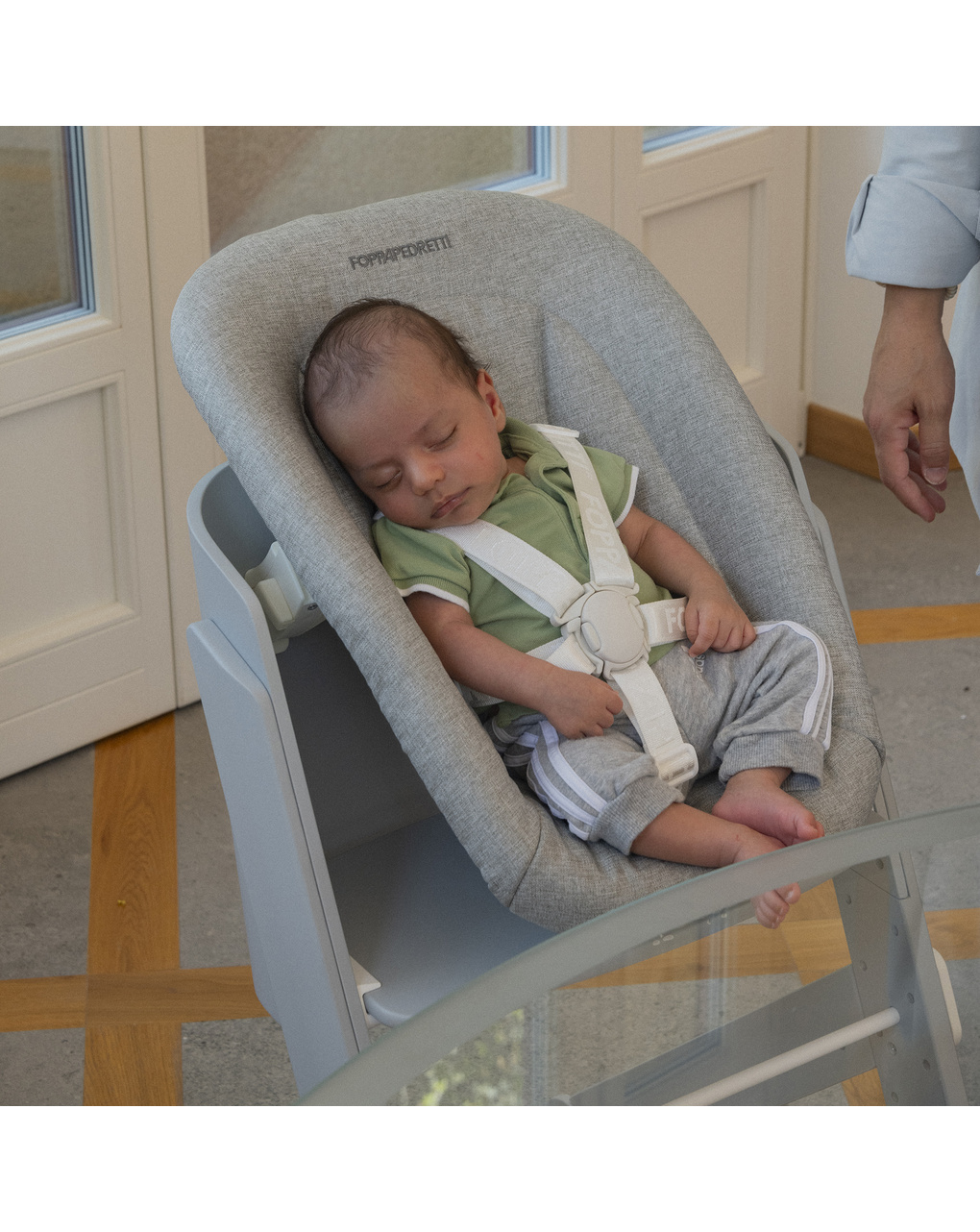 Sdraietta mignon per sedia evolutiva stile e tiramisù  grey melange - foppapedretti