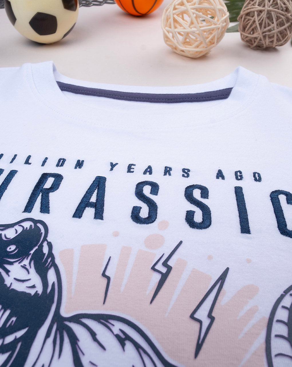 T-shirt bimbo bianca jurassic