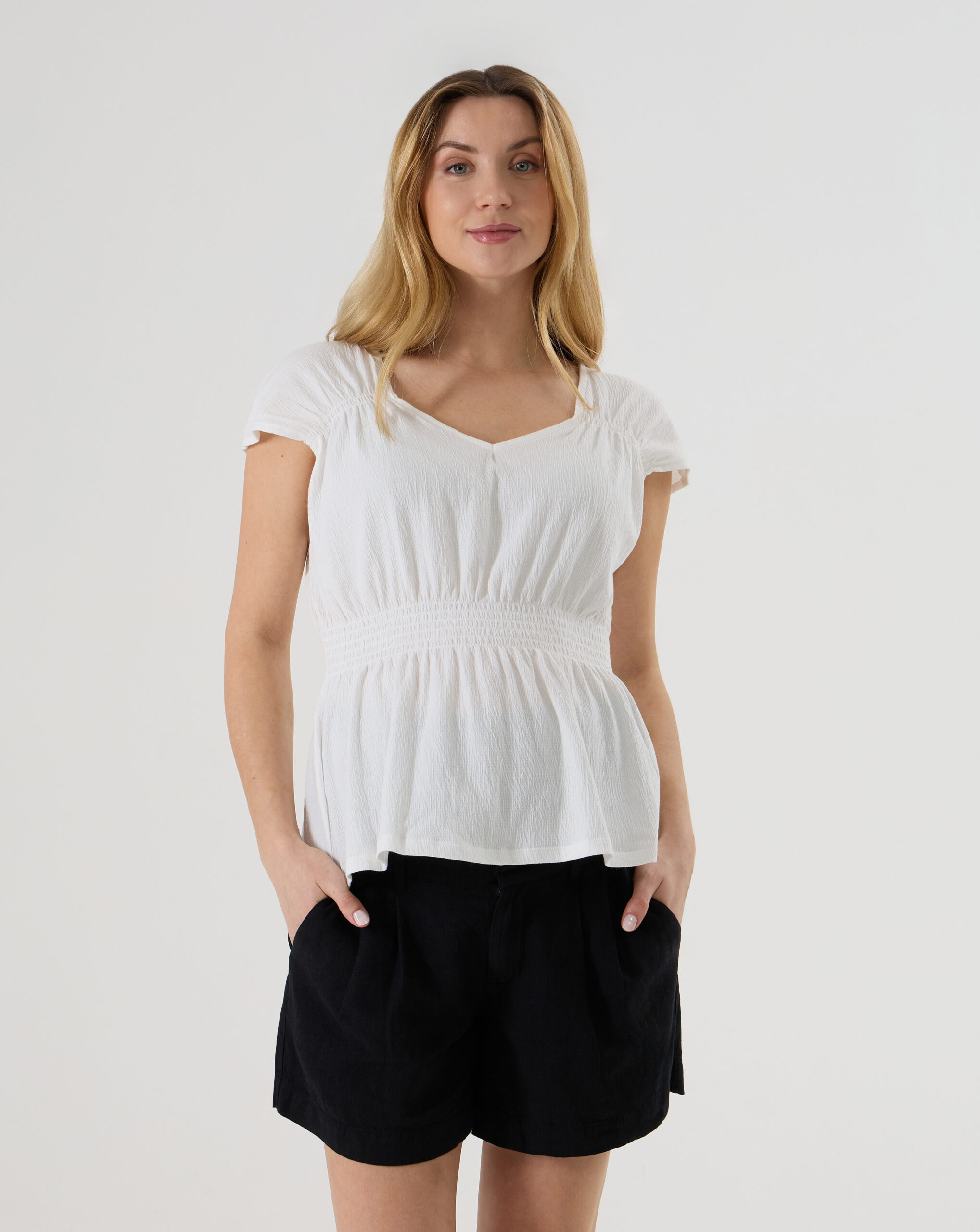 T-shirt premaman bianca manica corta