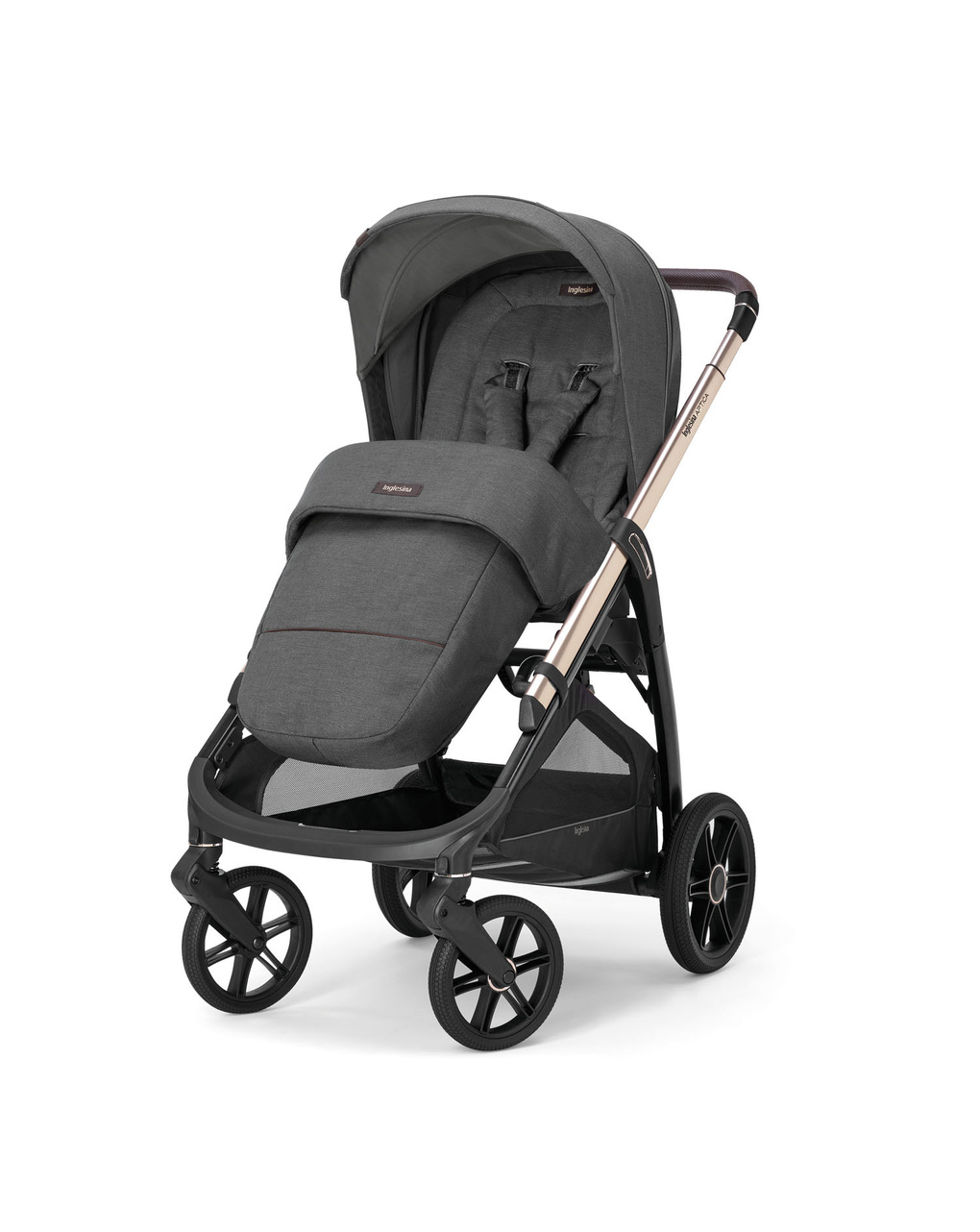 Sistema modulare aptica duo colore velvet grey con telaio palladio - inglesina
