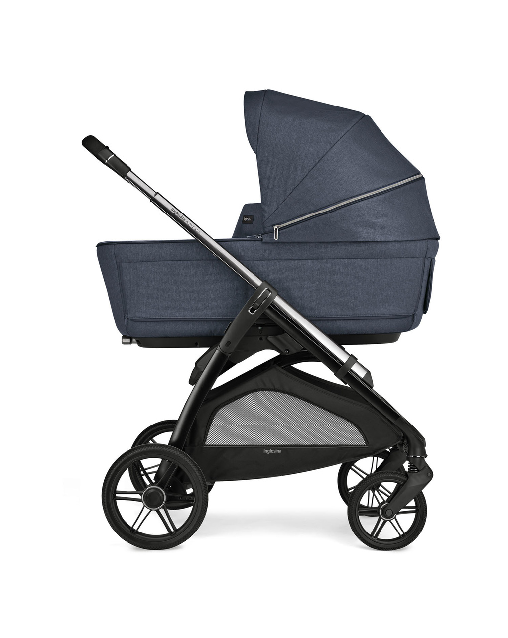 Sistema modulare aptica system quattro colore resort blue con telaio litio e seggiolino auto darwin infant recline - inglesina
