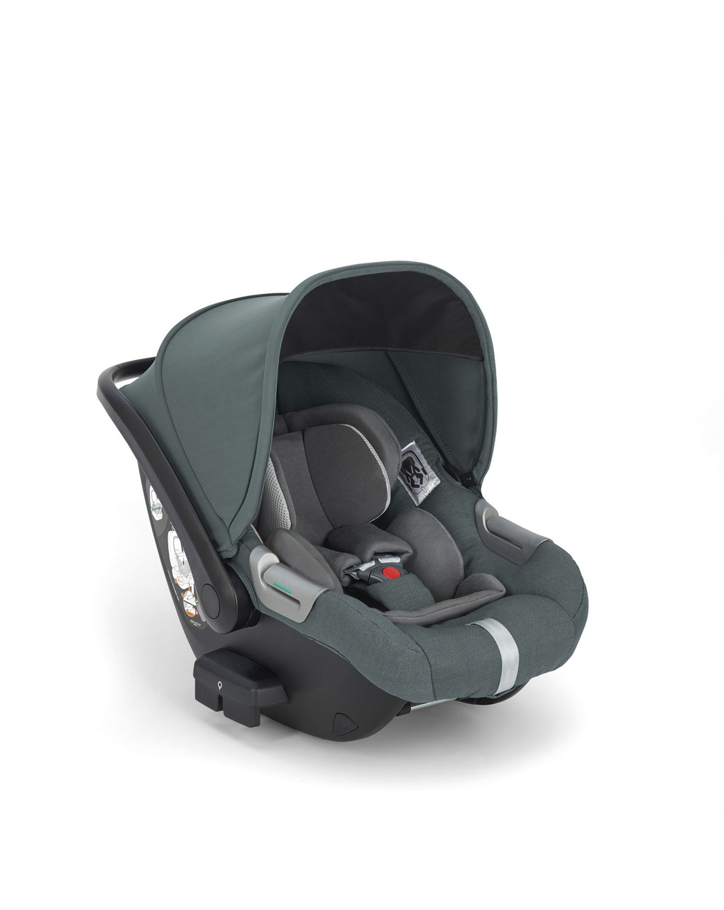Sistema modulare aptica system quattro colore emerald green con telaio litio e seggiolino auto darwin infant - inglesina