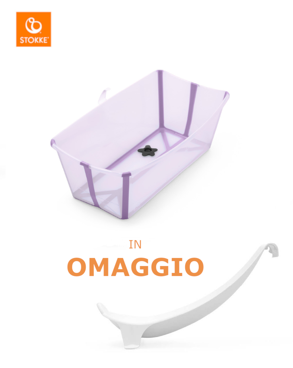 Flexi bath lavender + supporto in omaggio  - stokke®