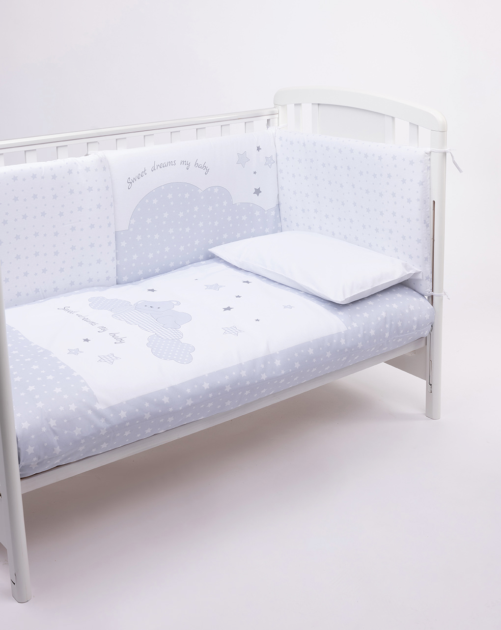 Set Lettino 3 Pezzi Macramè Rosa - Lenzuolo Sopra 115x165cm, Sotto 68x130cm + Federa 52x40cm - Foto 8