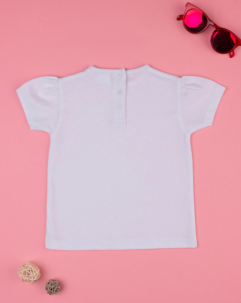 T-shirt maniche corte bianca bimba