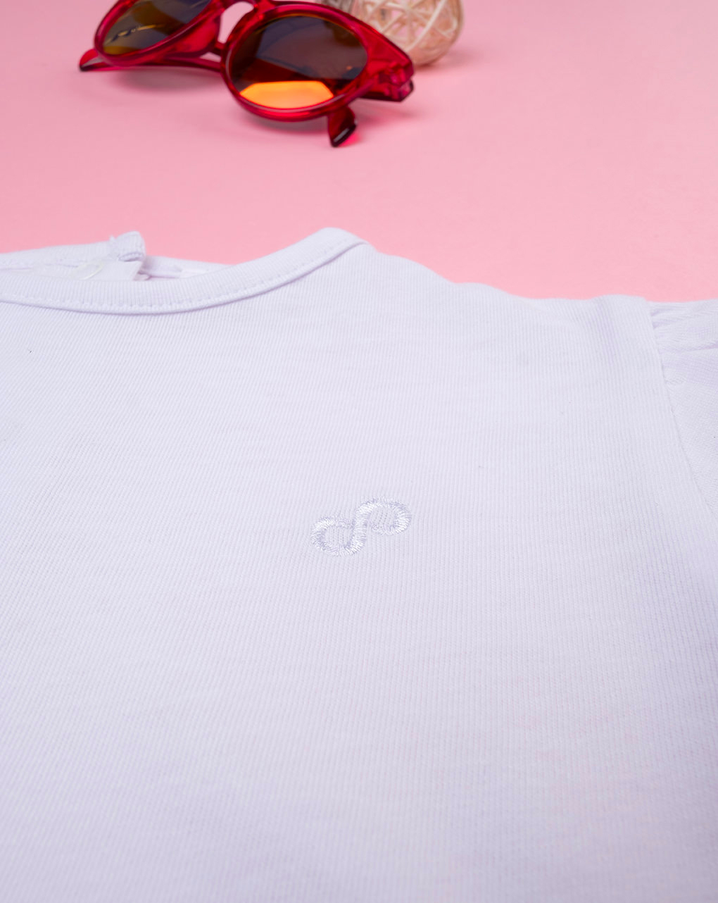 T-shirt maniche corte bianca bimba
