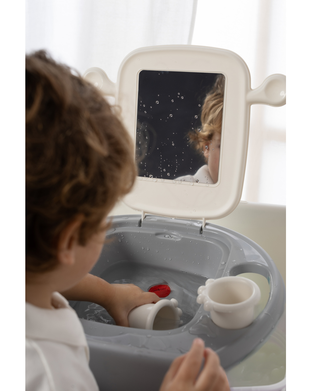 Mini  lavandino space per bambini azzurro monocolore - ok baby