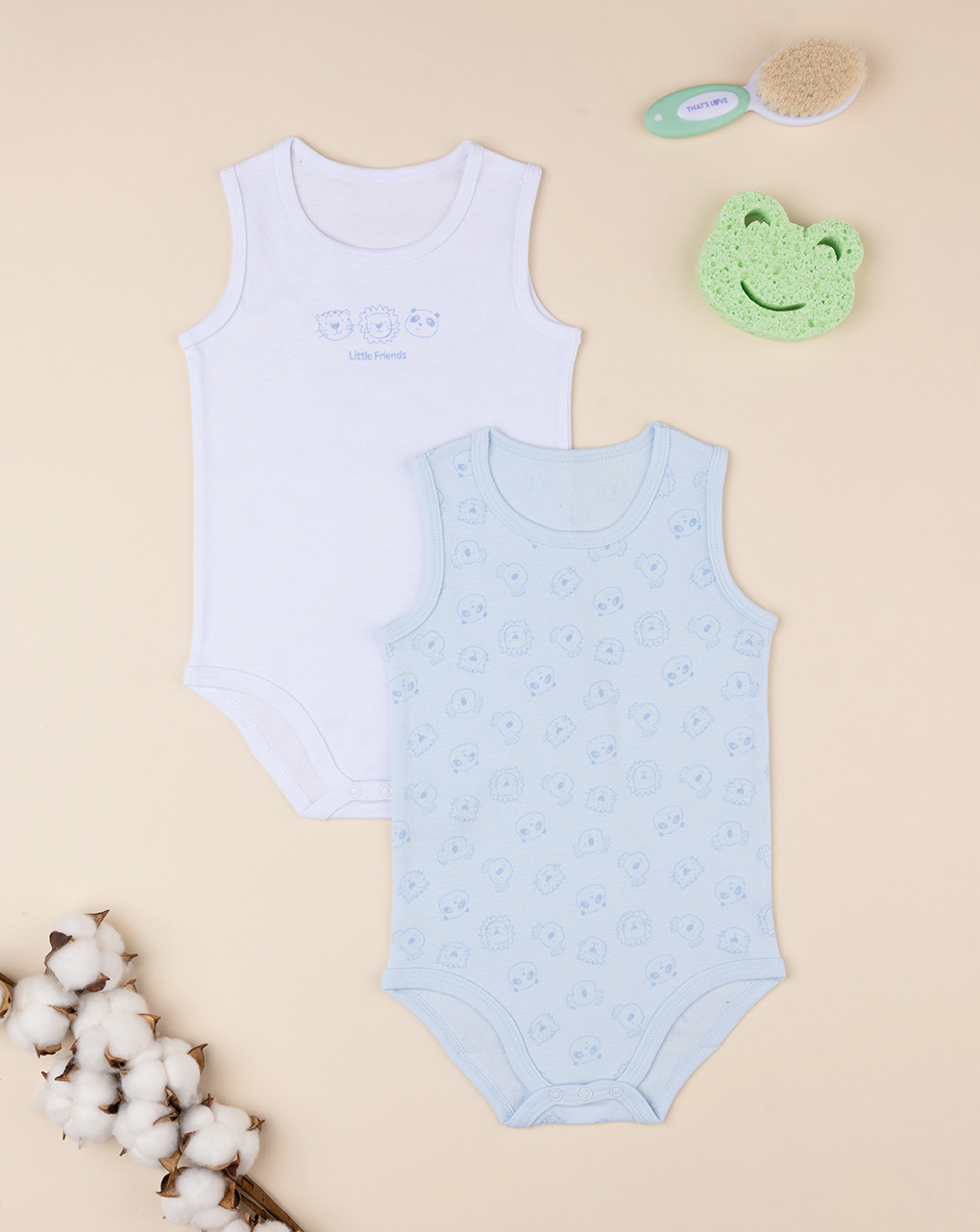 Pack 2 body spalla larga bimbo oeko-tex