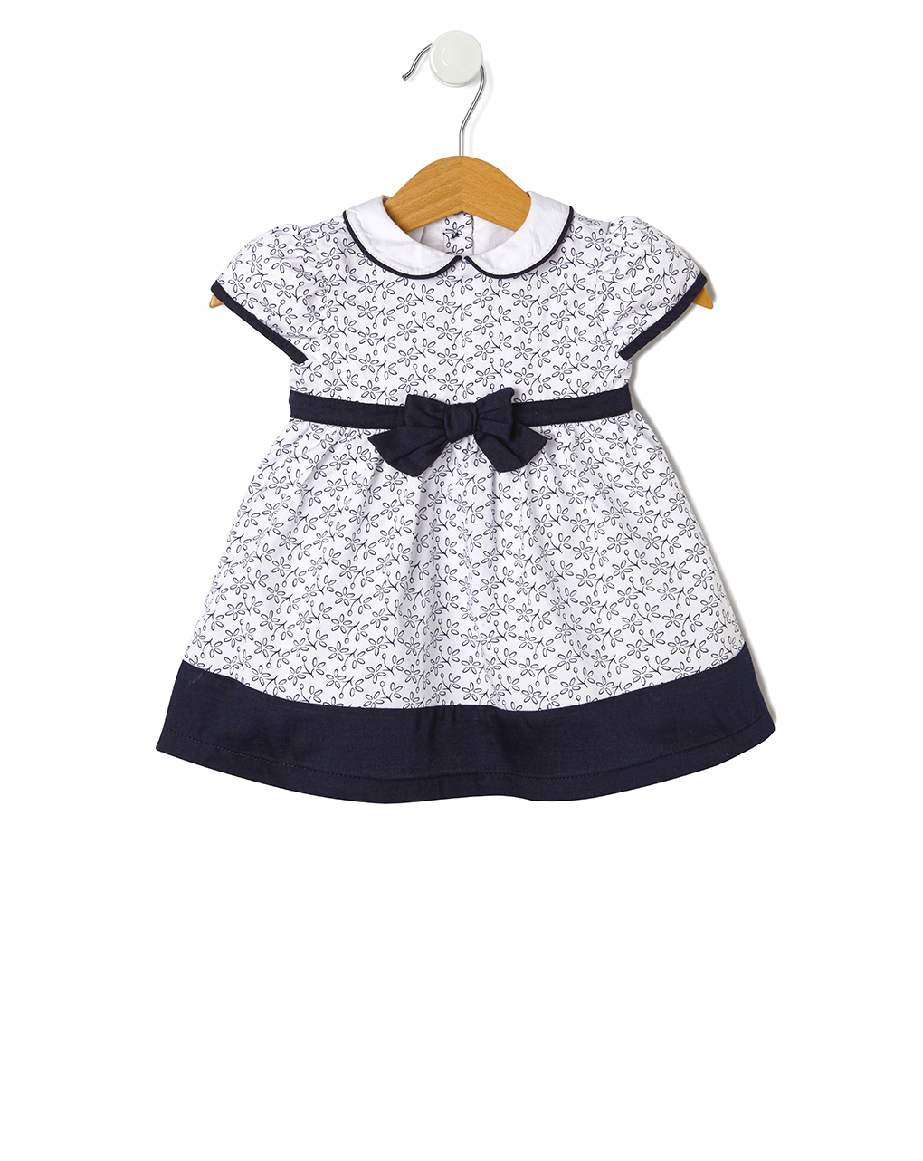 Abito satin con allover fiori