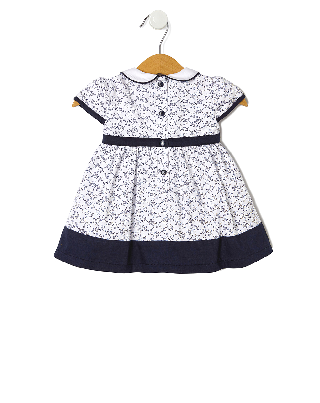 Abito satin con allover fiori