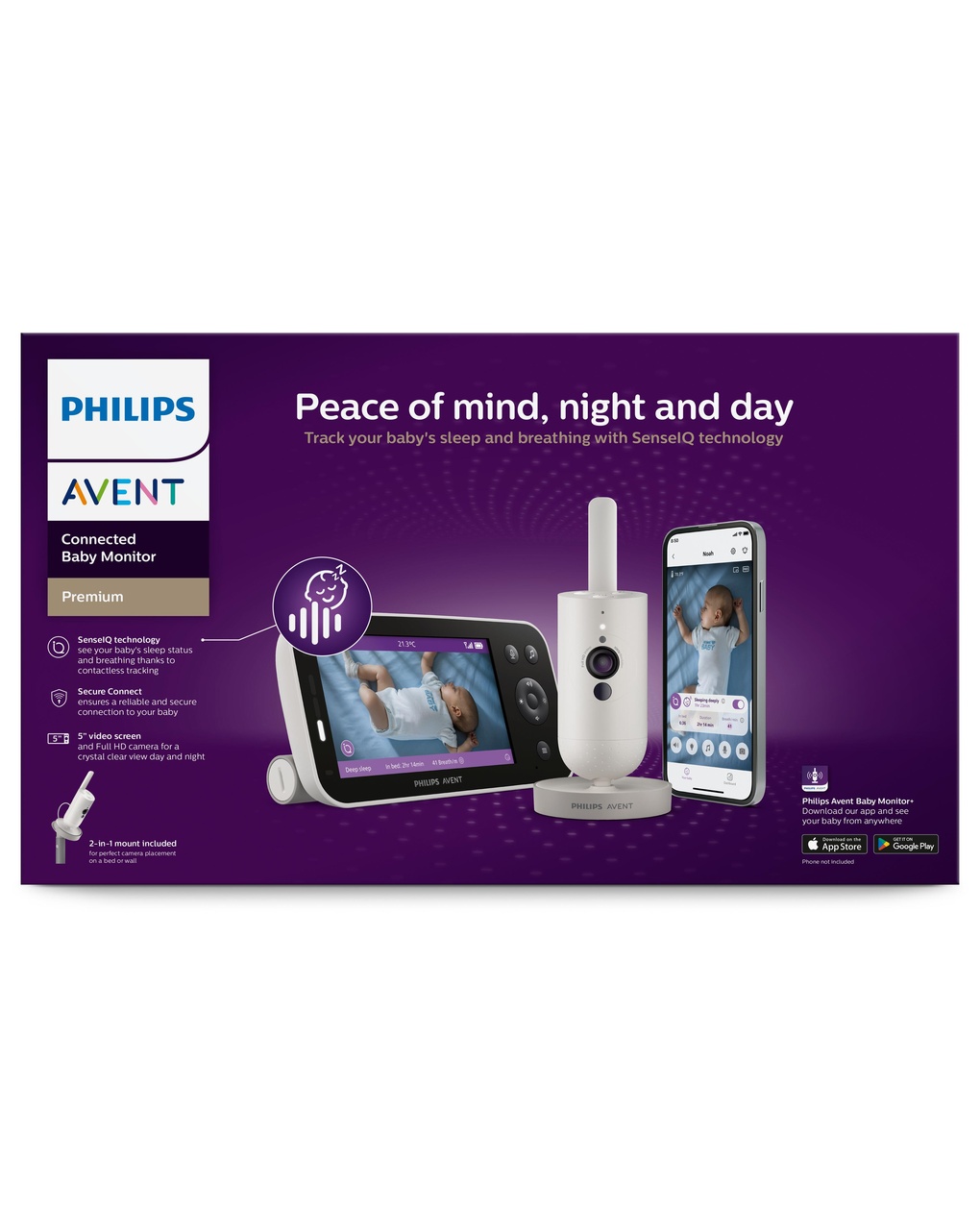 Baby monitor premium connected con intelligenza artificiale - philips avent
