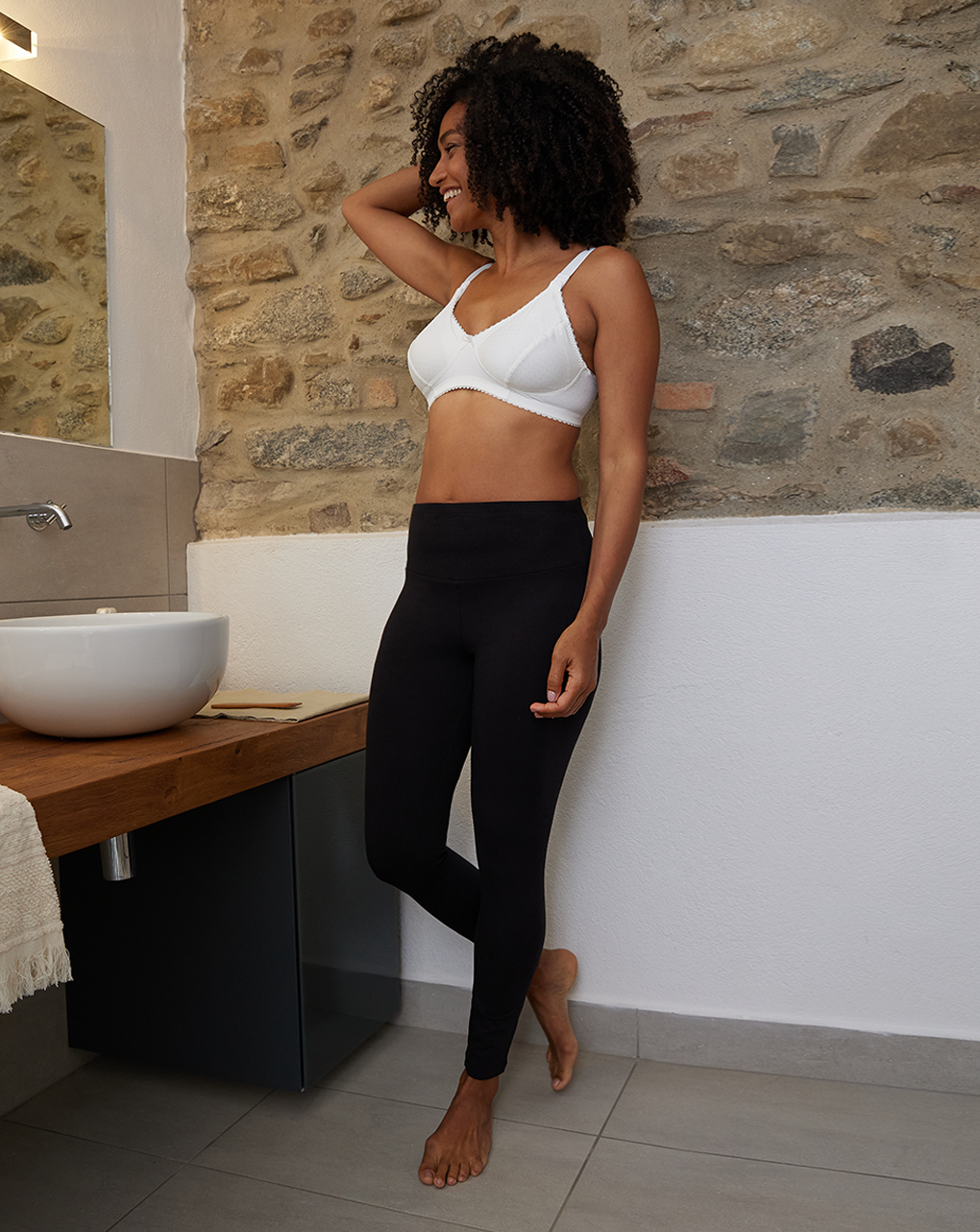Reggiseno Allattamento MK - Senza Ferretti, Coppe Morbide In Tessuto Antibatterico, Bianco, Taglia 3F
