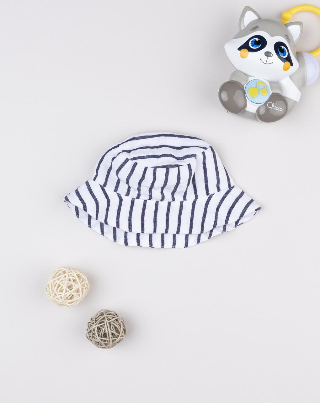 Cappello pescatore bimba lino a righe