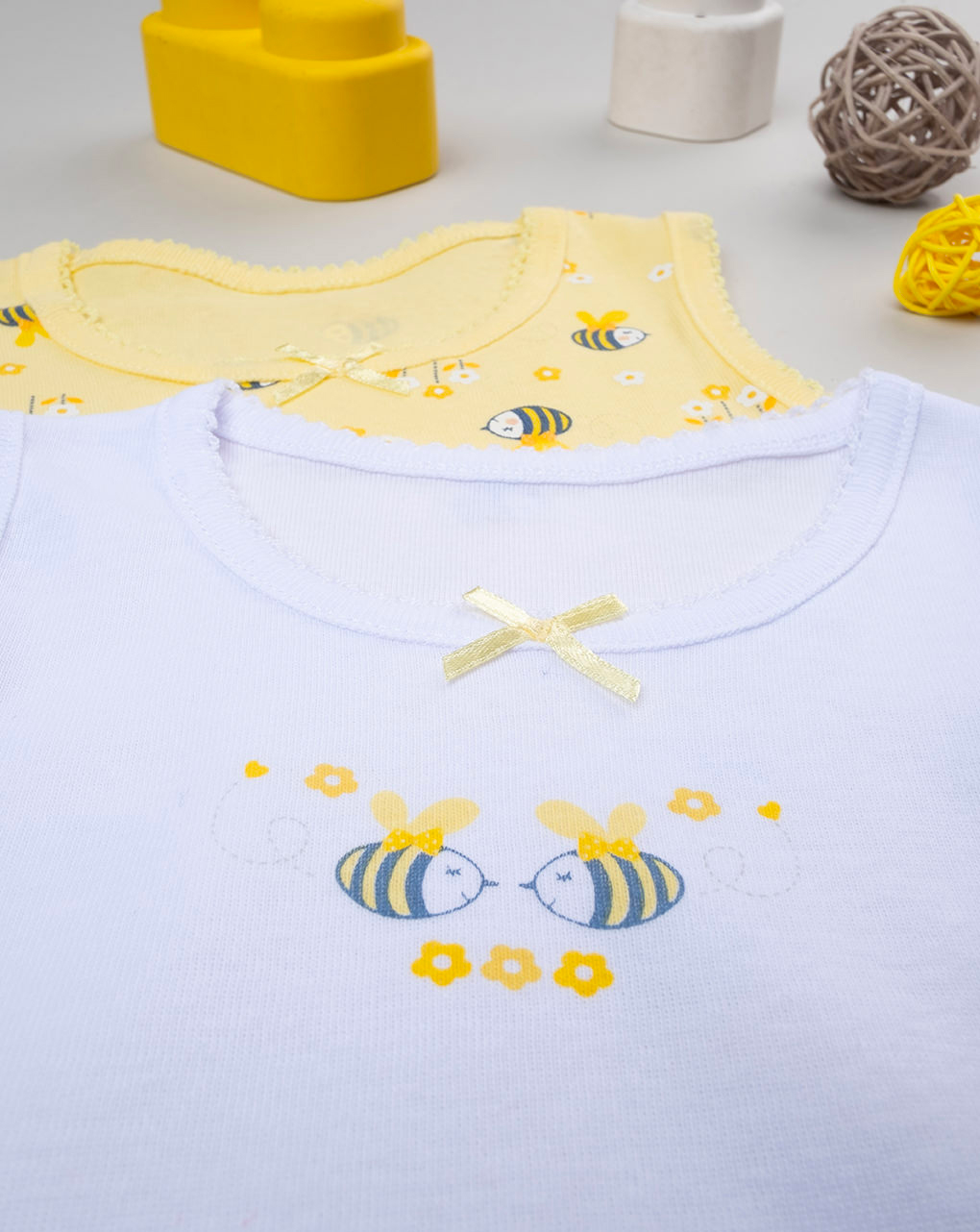 Pack 2 body canotta bimba organic cotton