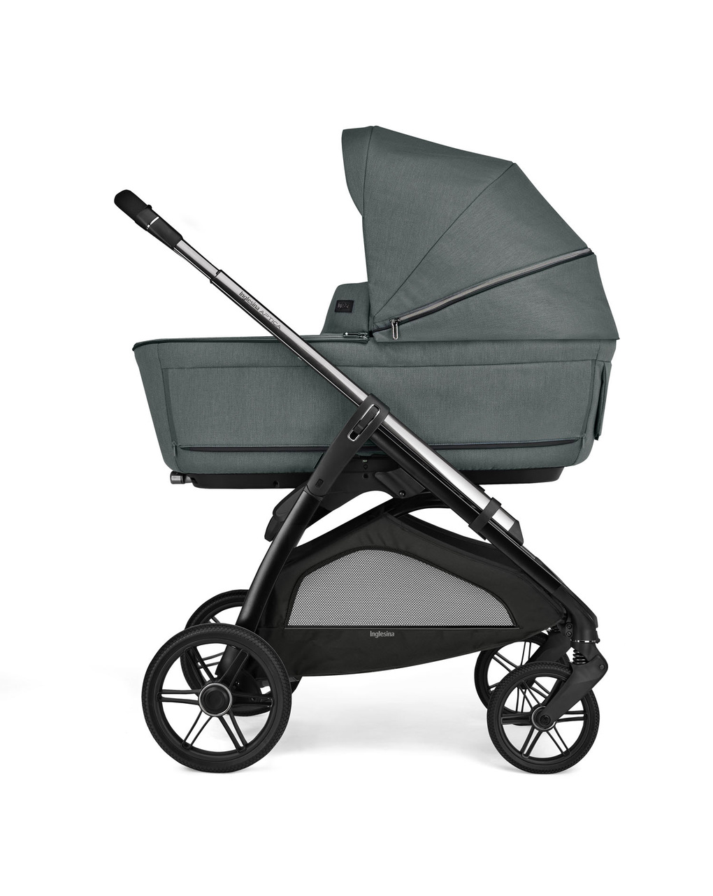 Sistema modulare aptica system quattro colore emerald green con telaio litio e seggiolino auto darwin infant recline - inglesina