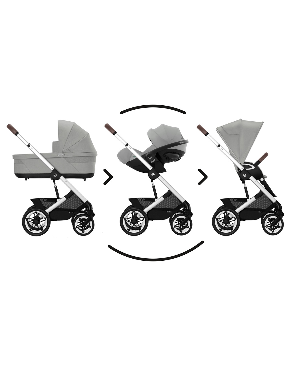 Passeggino talos s lux slv stone grey mid grey - cybex