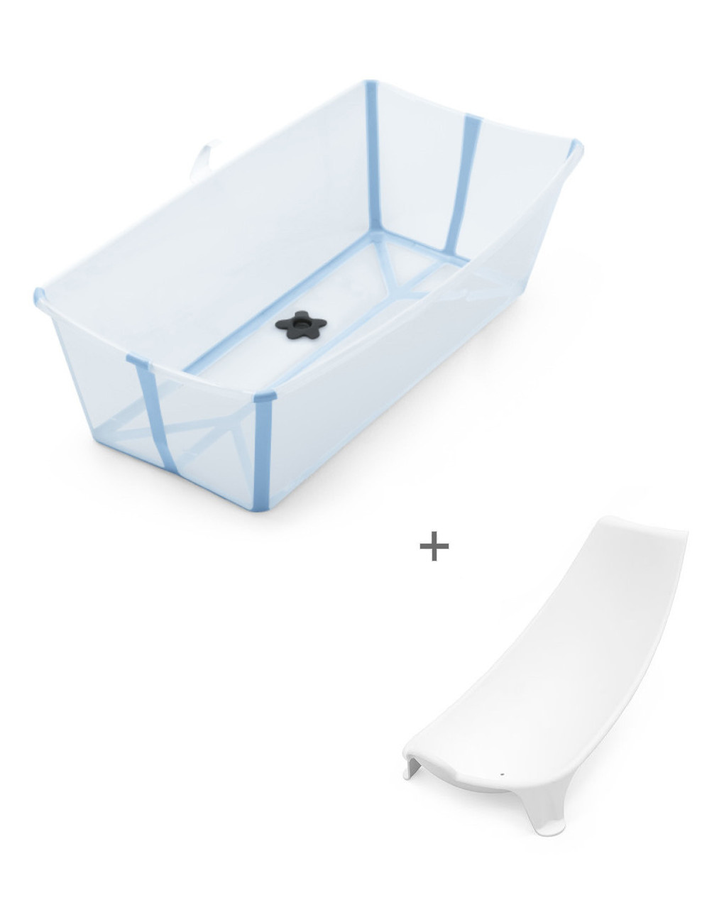 Vaschetta pieghevole flexi bath® x-large bundle ocean blue -  stokke®