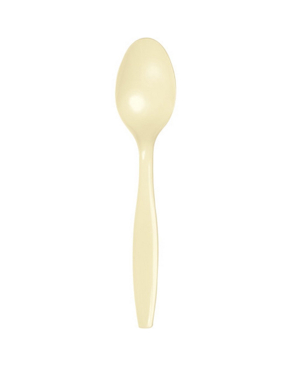 Cucchiaio plastica 15,5 cm - 24 pezzi - avorio