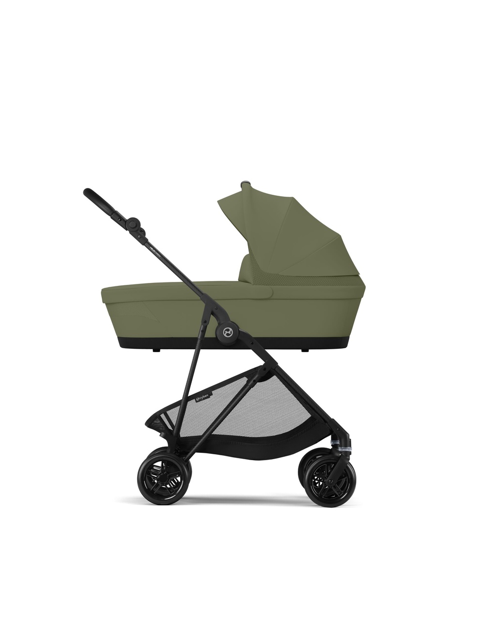 Passeggino melio carbon b/moss green-khaki - cybex