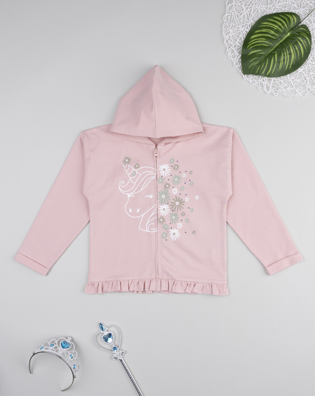 Felpa bimba rosa unicorno