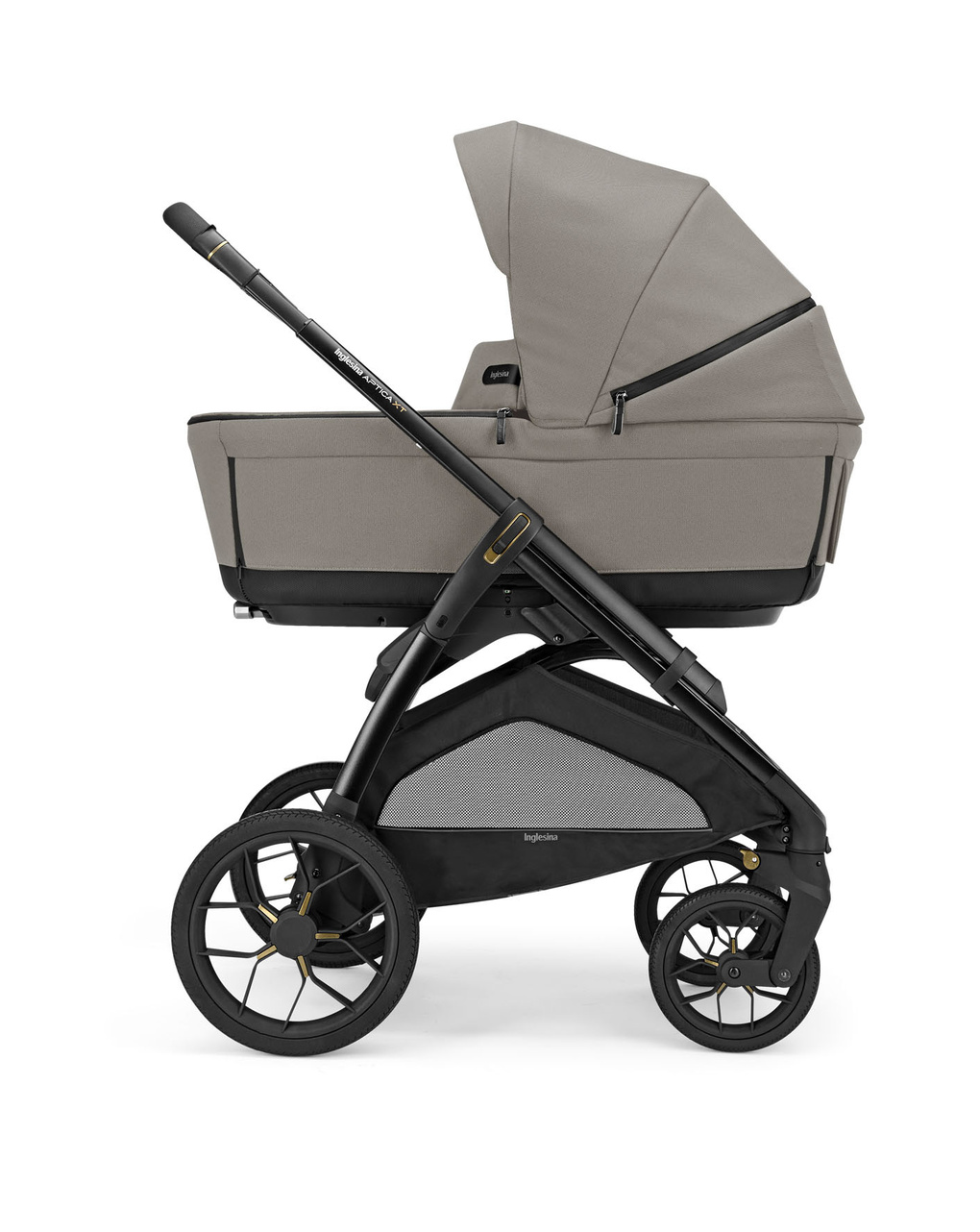 Aptica xt system quattro colore tundra beige con telaio nero e seggiolino auto darwin infant - inglesina