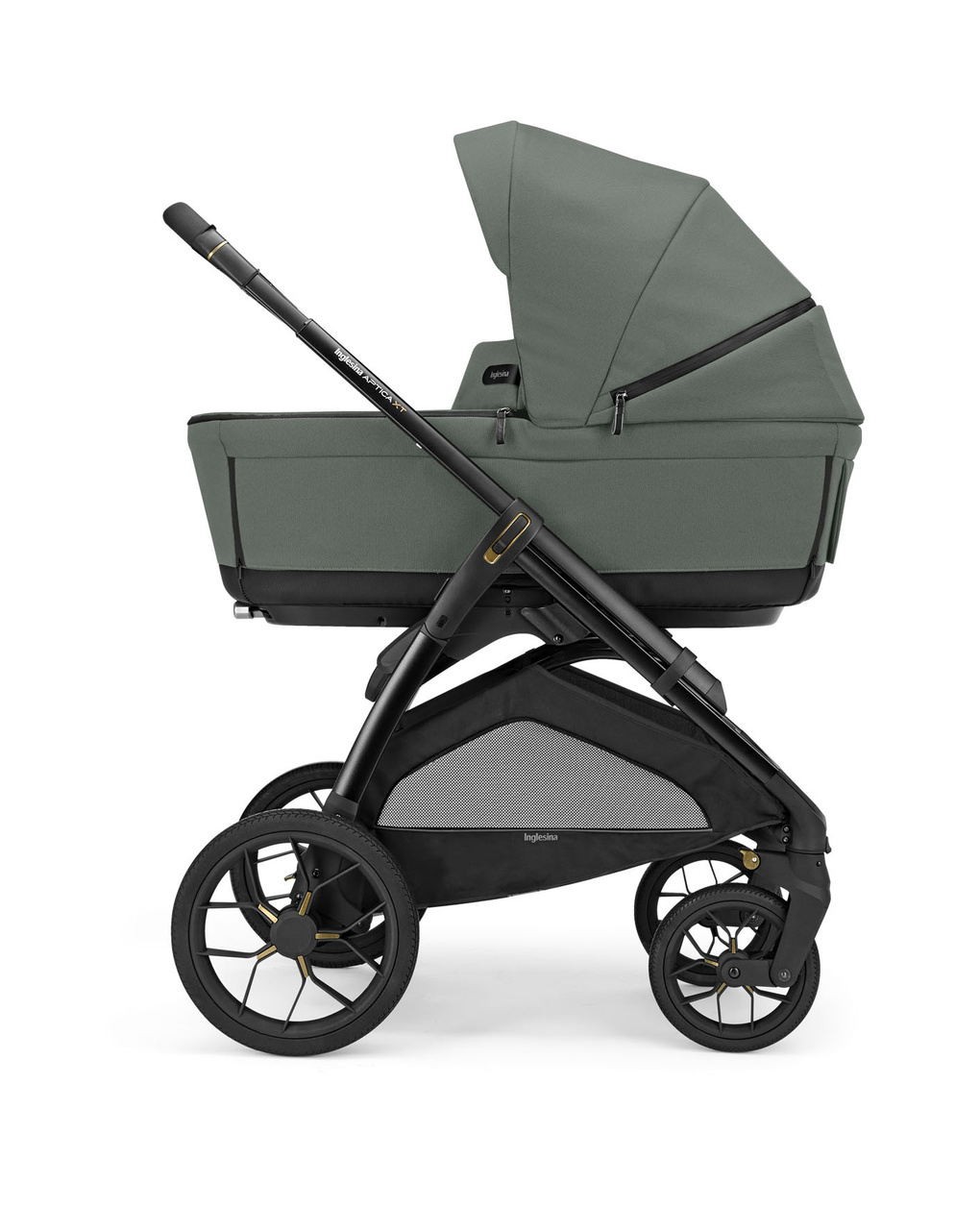 Aptica xt system duo colore taiga green con telaio nero - inglesina