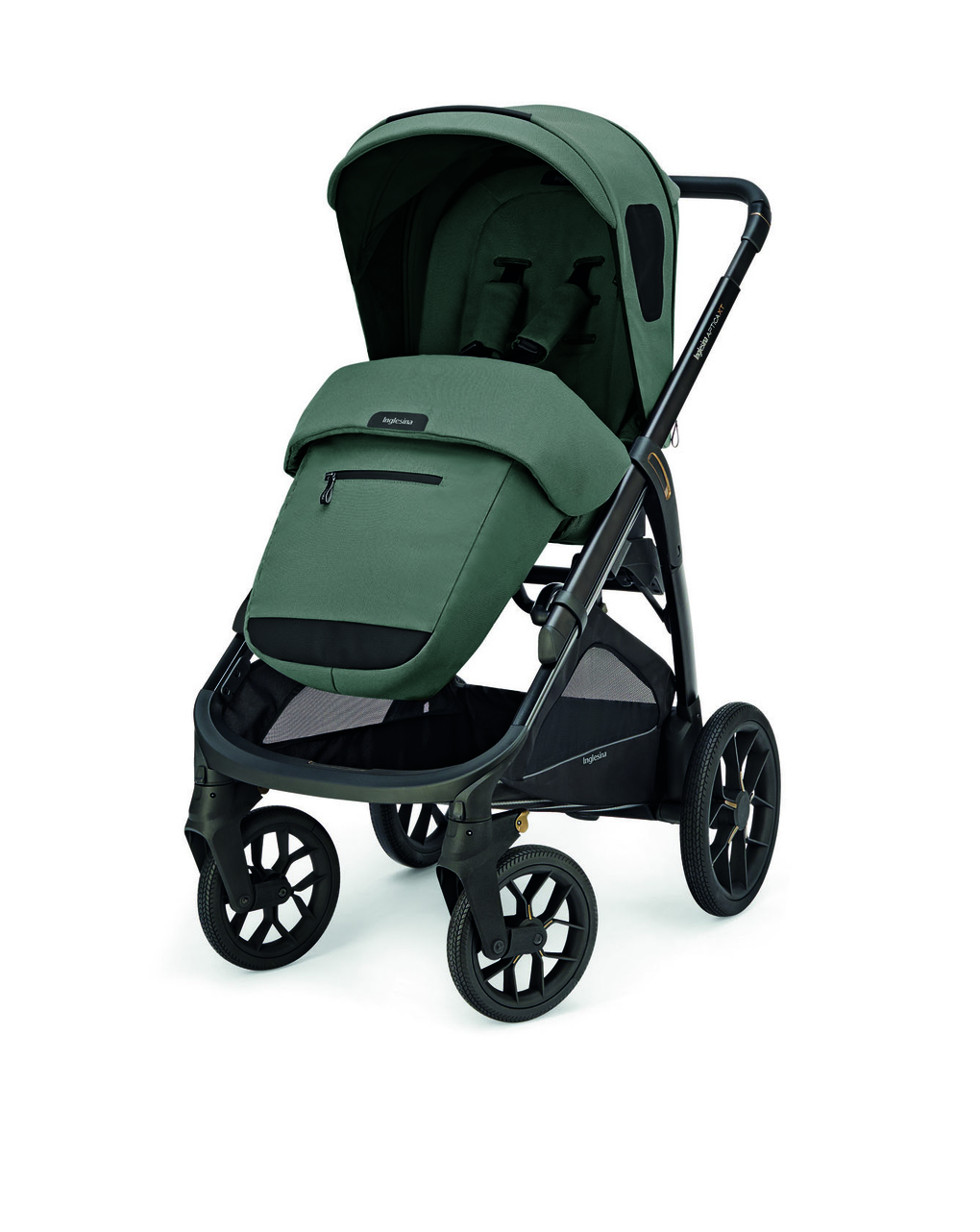 Aptica xt system duo colore taiga green con telaio nero - inglesina