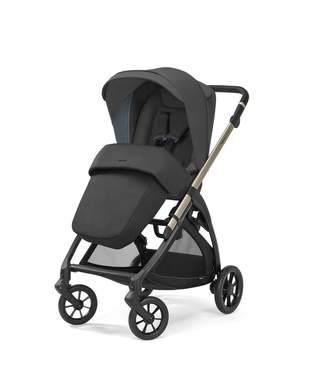Electa system quattro colore upper black con telaio iridio black e seggiolino darwin infant - inglesina