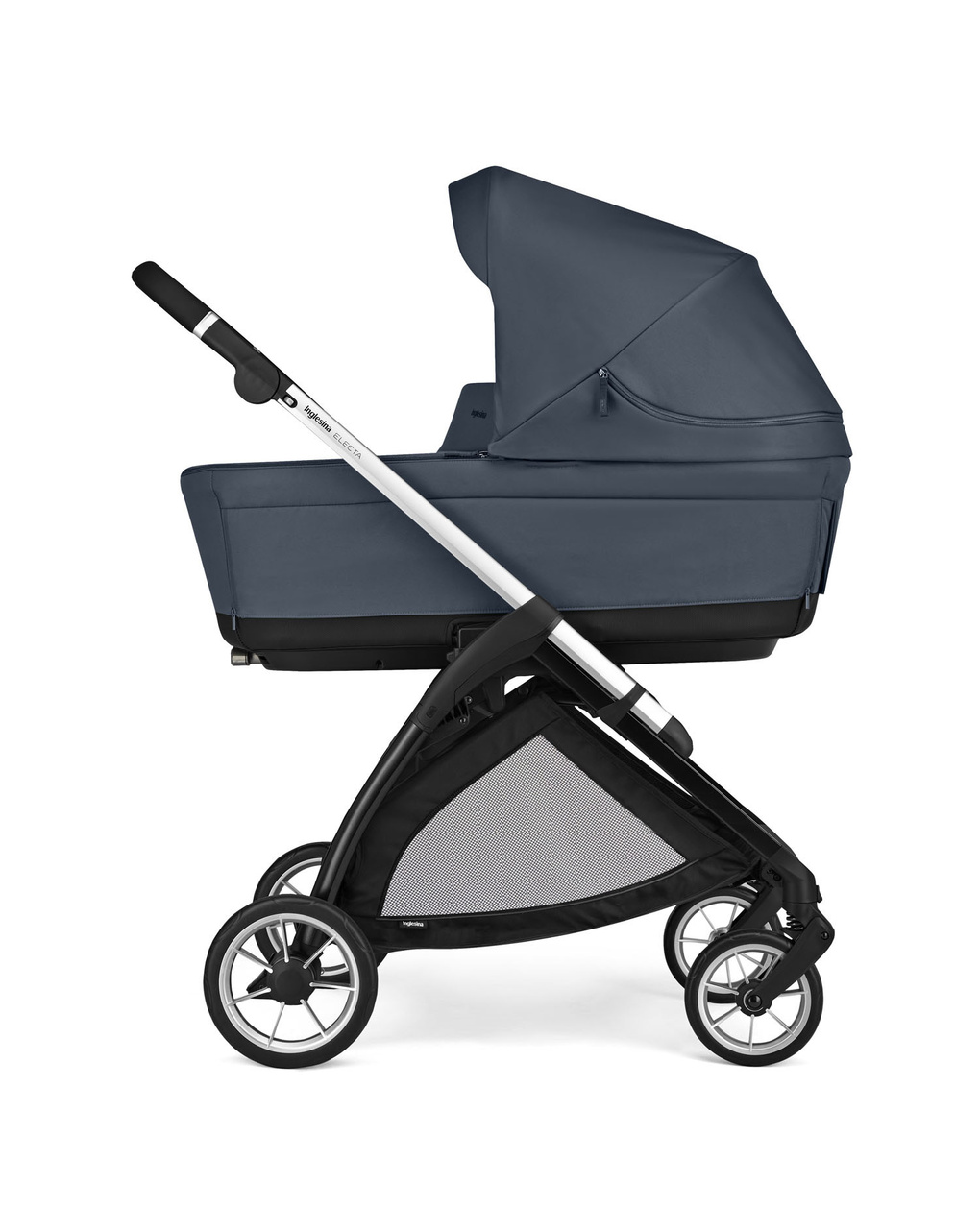 Electa system duo colore hudson blue con telaio silver black - inglesina